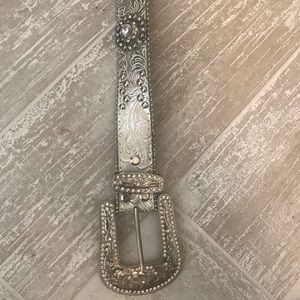 Buckle Silver Rhinestone Belt ✨
